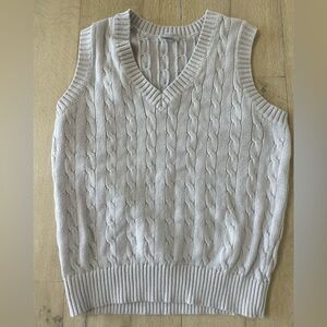 Brandy Melville 100% Cotton Cable Sweater Vest Lilac